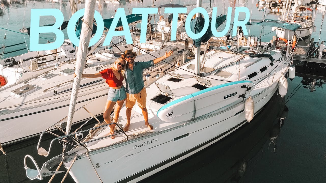 BOAT LIFE: A tour of our LITTLE FLOATING HOME | Sailing Talia Ep. 5