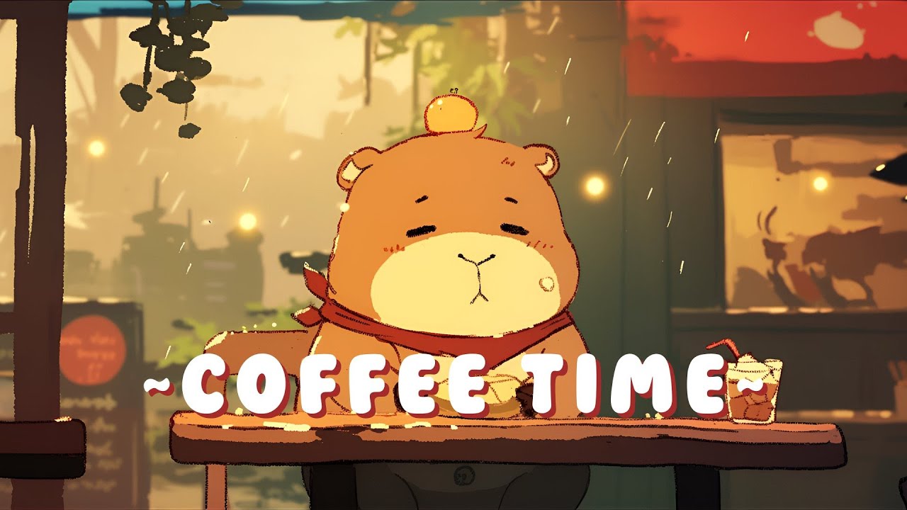 Capybara Lofi Music Station | Cozy Beats for Relaxation 📚 🎵 | High Quality