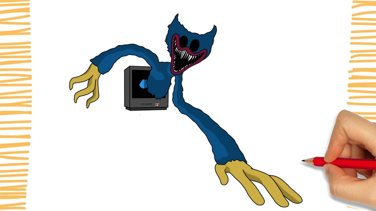 Como Desenhar o NIGHTMARE HUGGY WUGGY I POPPY PLAYTIME CAPÍTULO 3