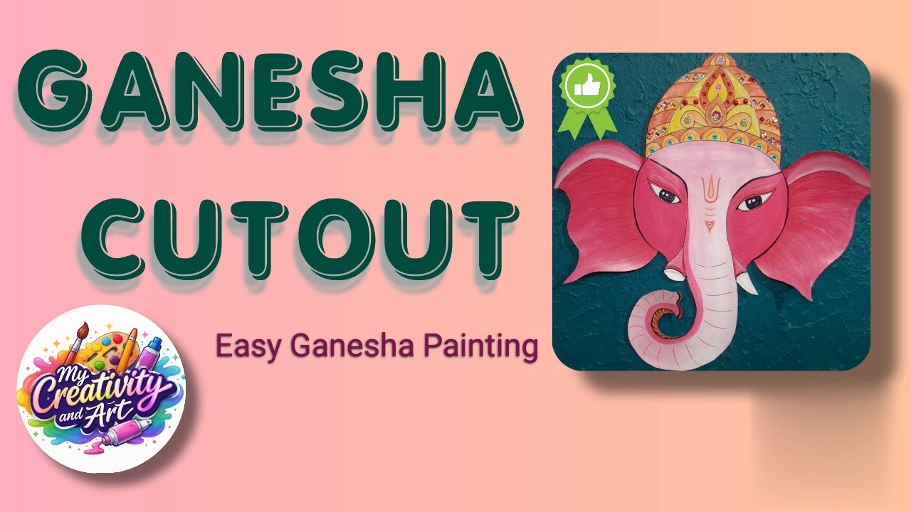How To Create A Ganesha Cutout Painting | Easy Step-by-Step Tutorial ✨