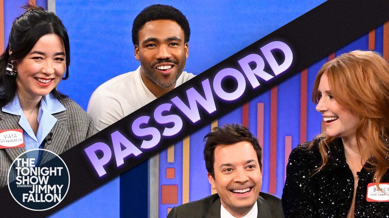 Password with Donald Glover, Maya Erskine and Bryce Dallas Howard | The Tonight Show