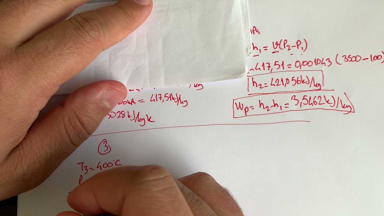 Termodinamik, 10. İdeal Basit Rankine çevrimi örnek