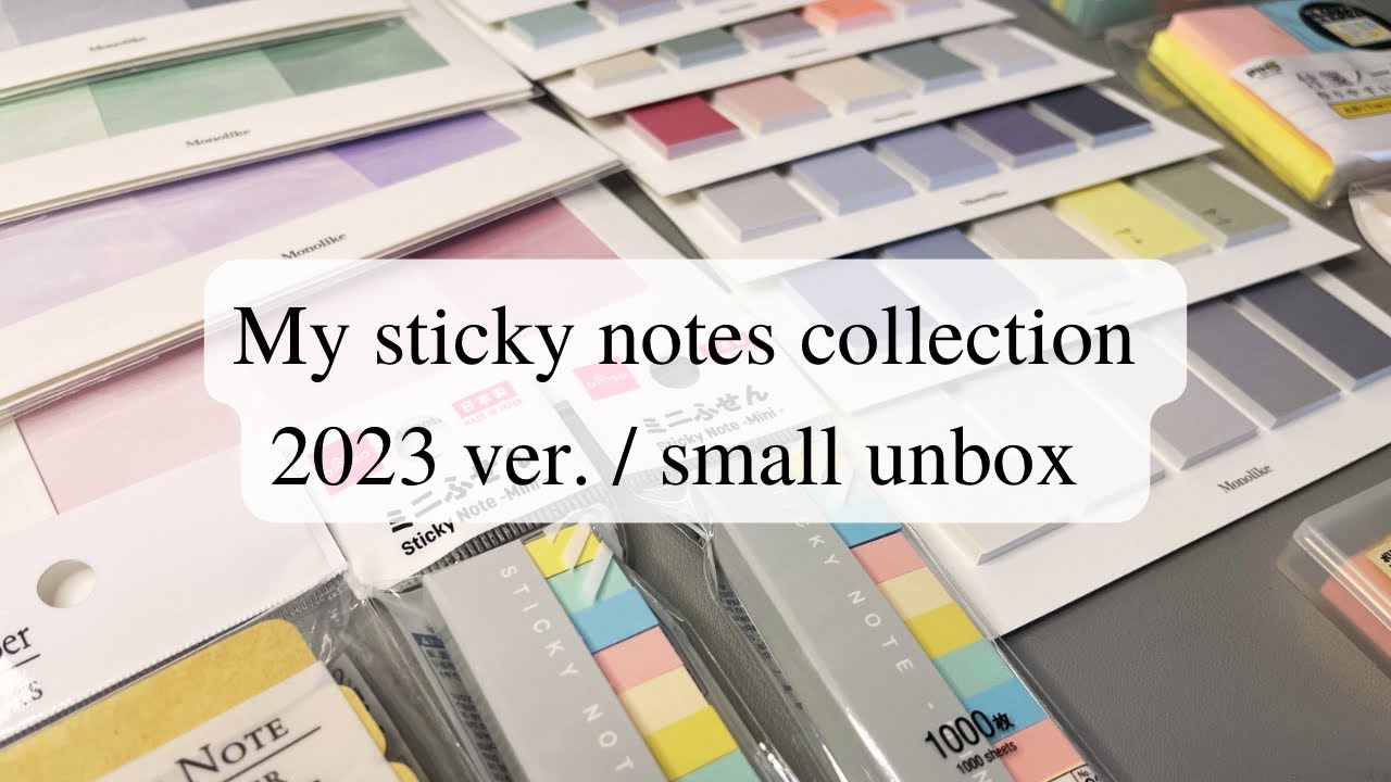 My sticky notes collection | small unbox + stationery hack