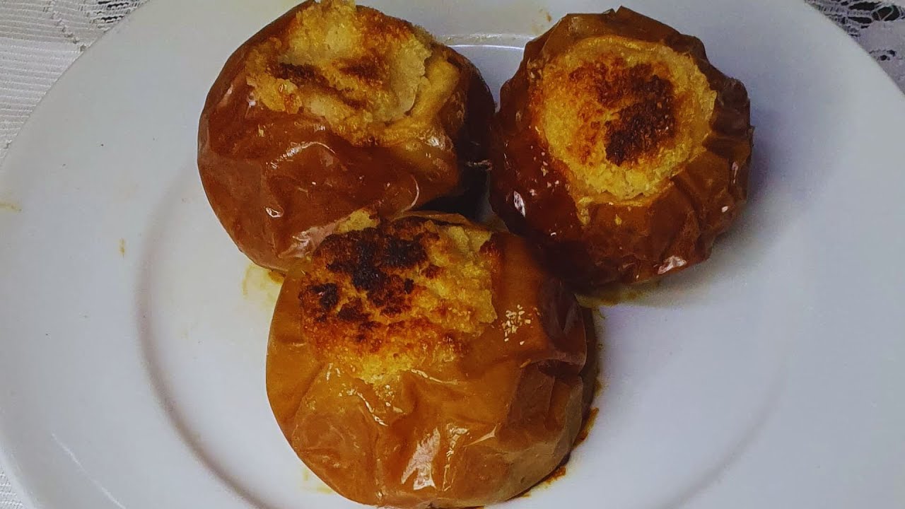 DELICIOSA MANZANAS ASADAS AL HORNO CON LECHE CONDENSADA Y COCO - RECETA  - POCHOLITA Y SUS RECETAS