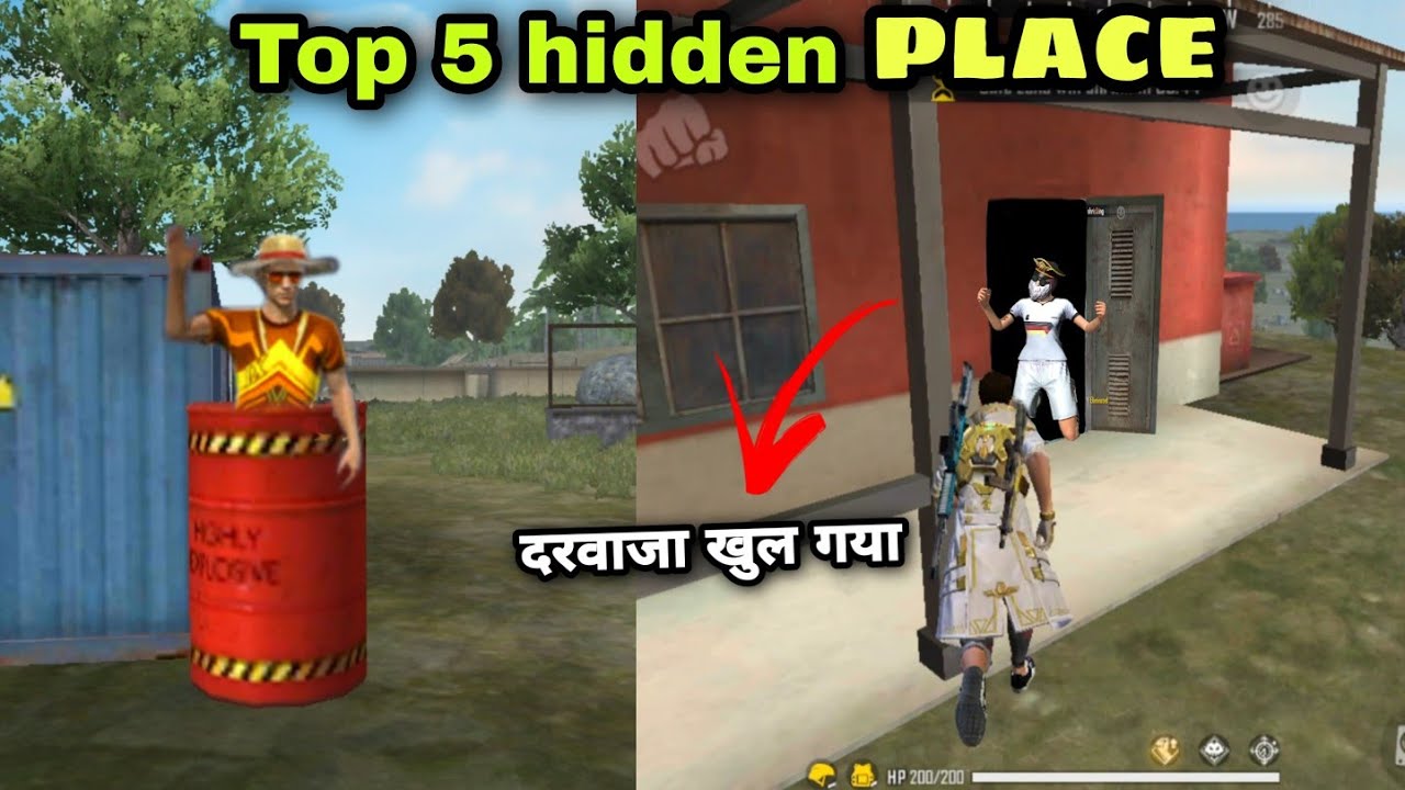 top 5 hidden places in free fire - para SAMSUNG A3,A5,A6,A7,J2,J5,J7,S5,S6,S7,S9,A10,A20,A30,A50,A70