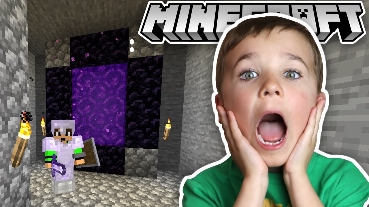 GOING TO NETHER THROUGH THE PORTAL in MINECRAFT SURVIVAL REALM