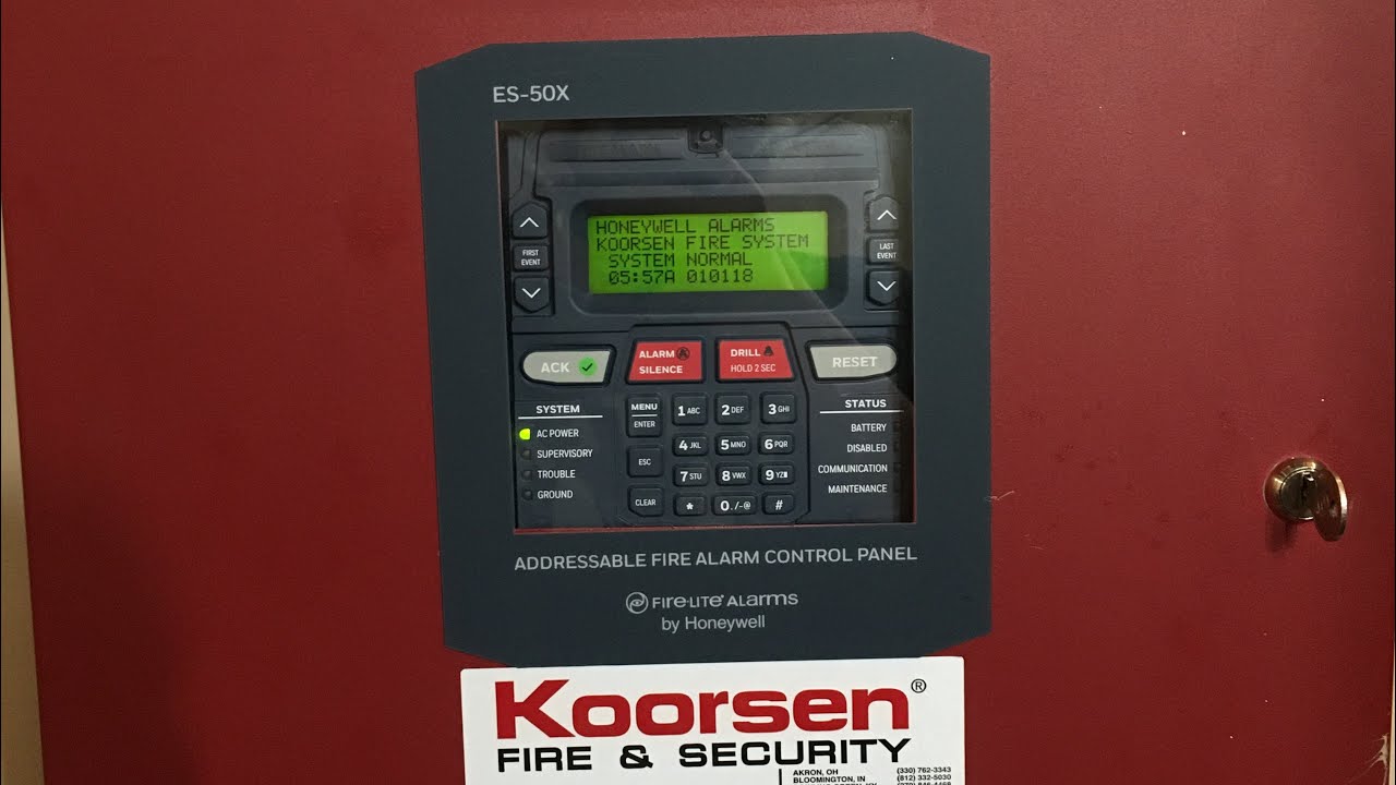 Firelite ES-50X Adressable Fire Alarm Control Panel System Test 1