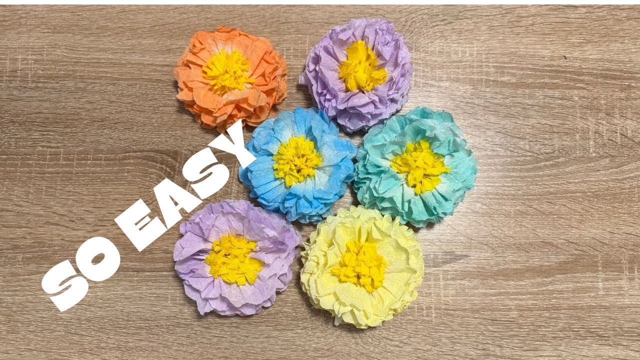 DIY Paper Towel Flowers/ Blumen aus Kuchen Rolle basteln