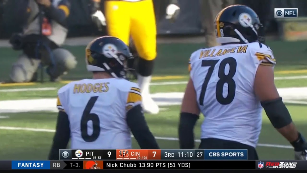 Devlin Hodges 79-Yard TD to James Washington | Steelers vs. Bengals | NFL