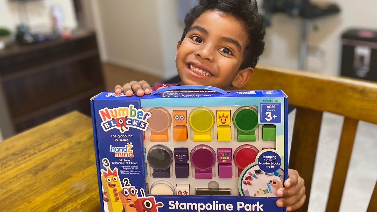 hand2mind Numberblocks Stampoline Park Stamp Activity Set