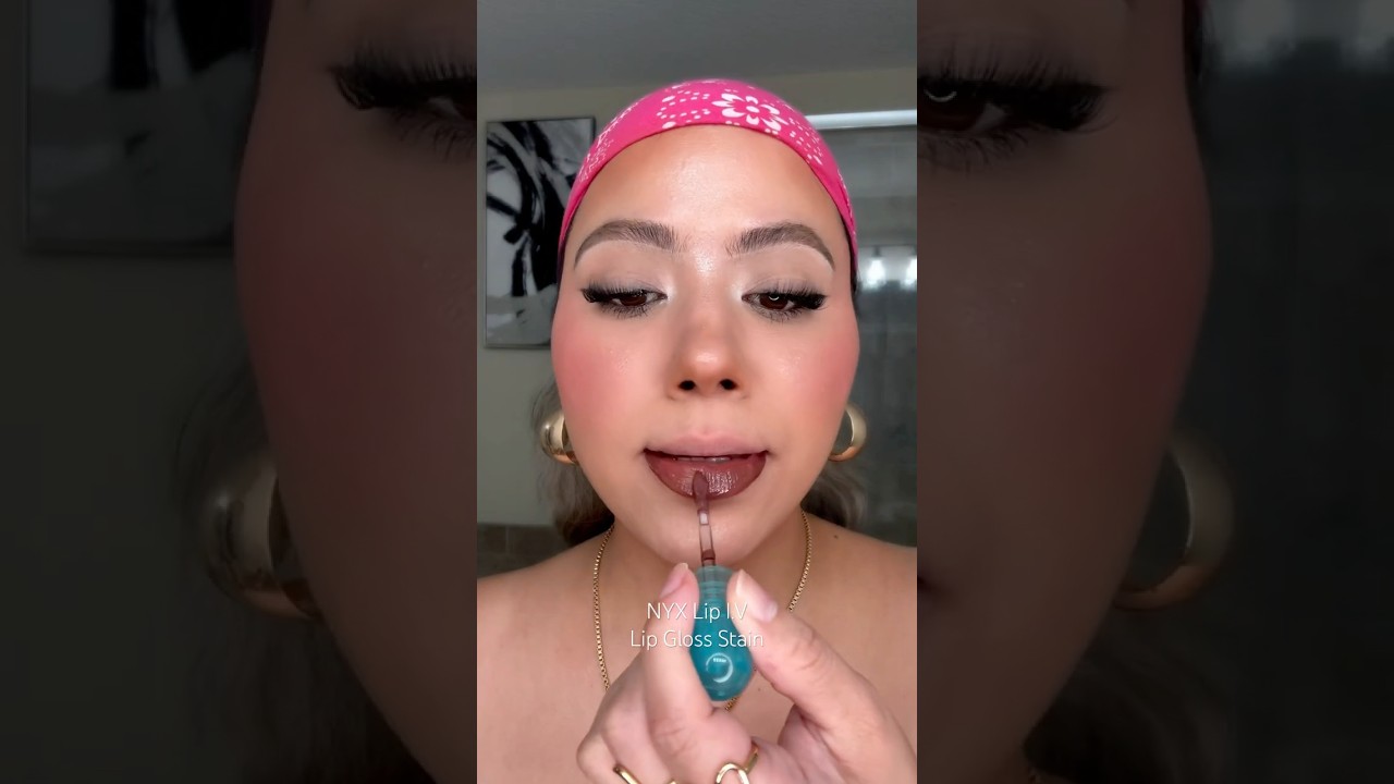 NYX Lip I.V Lip Gloss Stain #shorts #nyxcosmetics #lipgloss #makeupreview