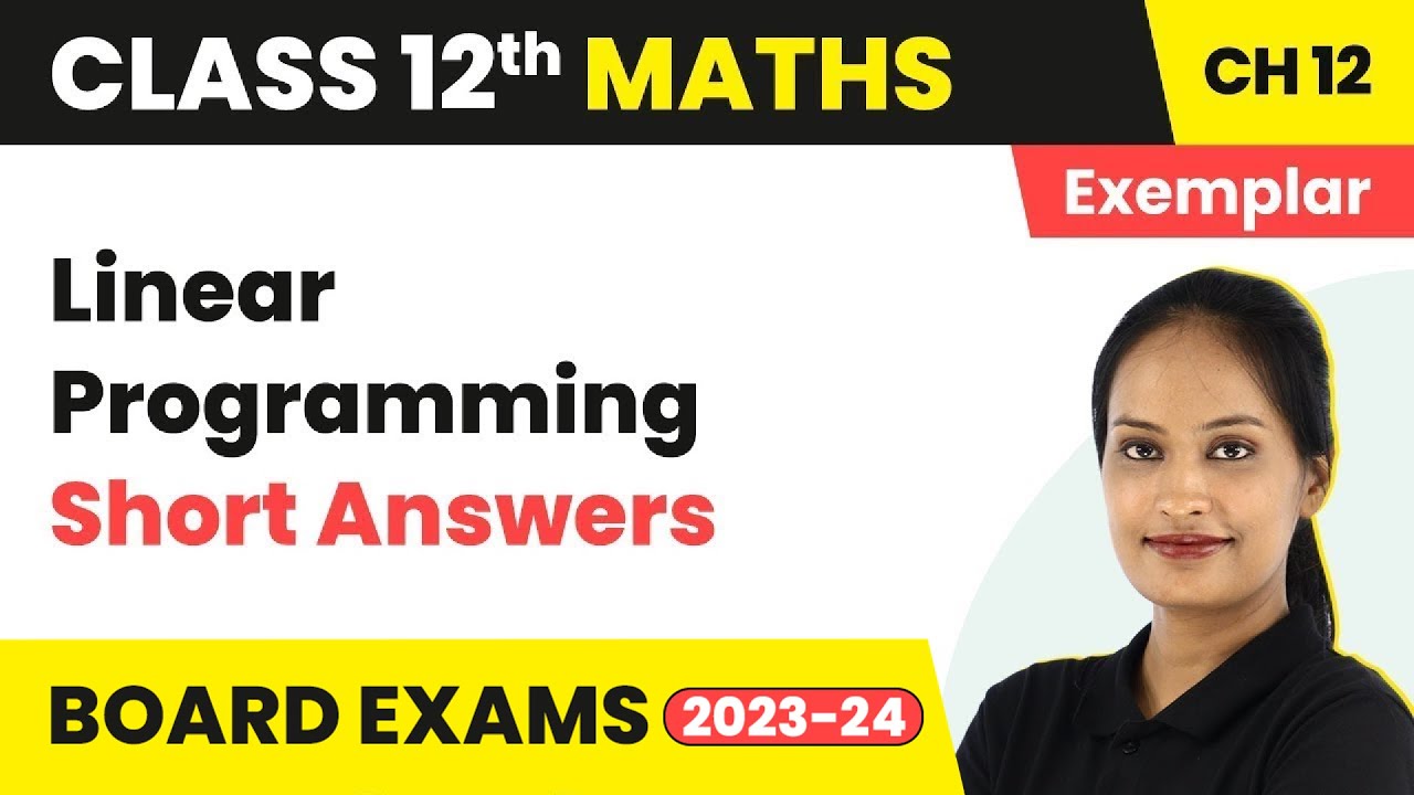 Quick Revision/All Concepts/Short Answers | Class 12 Maths Chapter 12 NCERT Exemplar | 2024-25