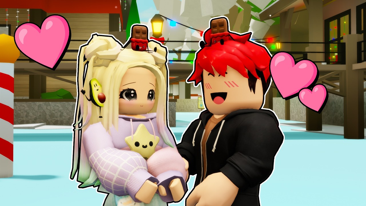 LYNA y DANI tienen su PRIMERA CITA en el FESTIVAL de NAVIDAD de Brookhaven Roblox