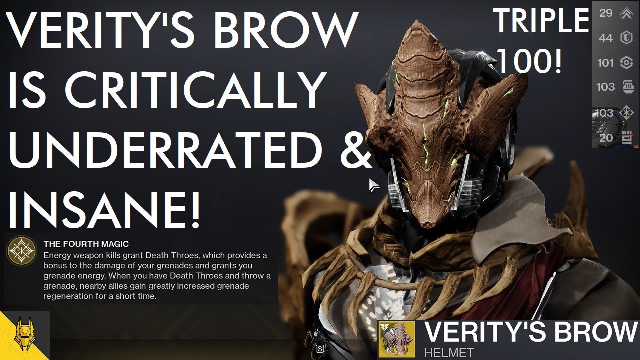 Destiny 2: Beyond Light - Verity's Brow Is Underrated But An INSANE Exotic (Pseudo Triple 100 Build)