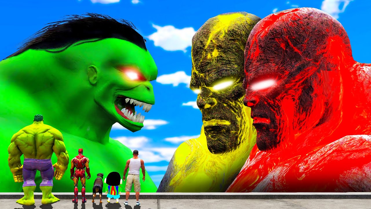 GTA 5 | GTA5 BUT WHATEVER TITAN LAVA GOD MONSTER VS MONSTER HULK SHINCHAN DRAWS COMES TO REAL LIFE