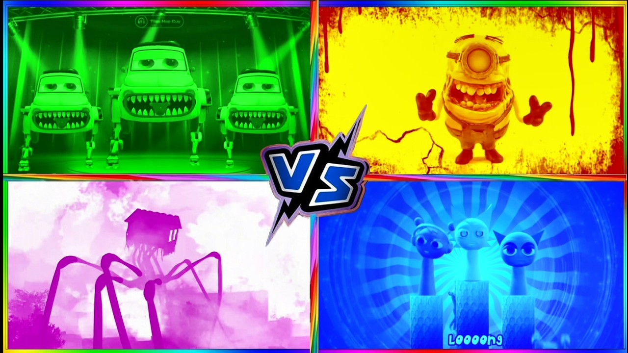 ⚡McQueen Cars 🆚🍌Minions Zombie🆚 🏠🕷️ House Head 🆚 Suprunki🎶CoffinDance Song#28