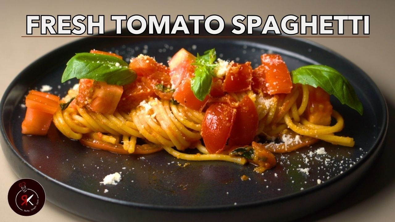15-Minute Spaghetti with Tomato Sauce | Fresh, 4-Tomato Recipe 🍅