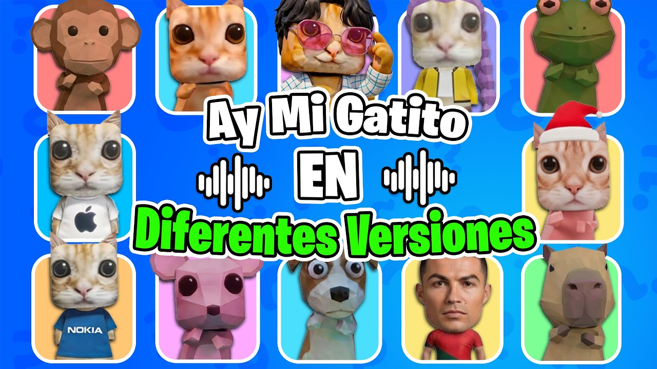 La Canción AY MI GATITO Miau Miau🤣 En Diferentes VERSIONES🦬Ay Mi Torito🐕Ay Mi Perrito🐥Ay Mi Pollito