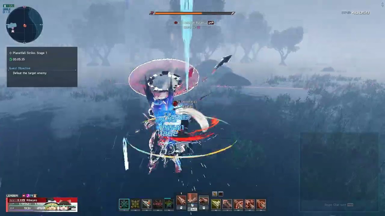 [PSO2:NGS] 星崩の猛攻 Planet Fall Strike Stage 1 High Rasetsu Bo/Sl/A 3:20