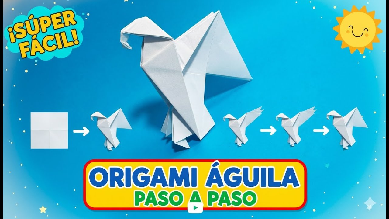 Cómo hacer un águila de papel paso a paso | Origami fácil para principiantes