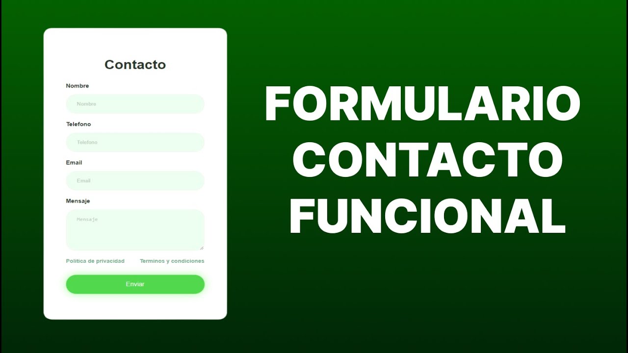 como HACER un FORMULARIO de CONTACTO en HTML y CSS FUNCIONAL🚀