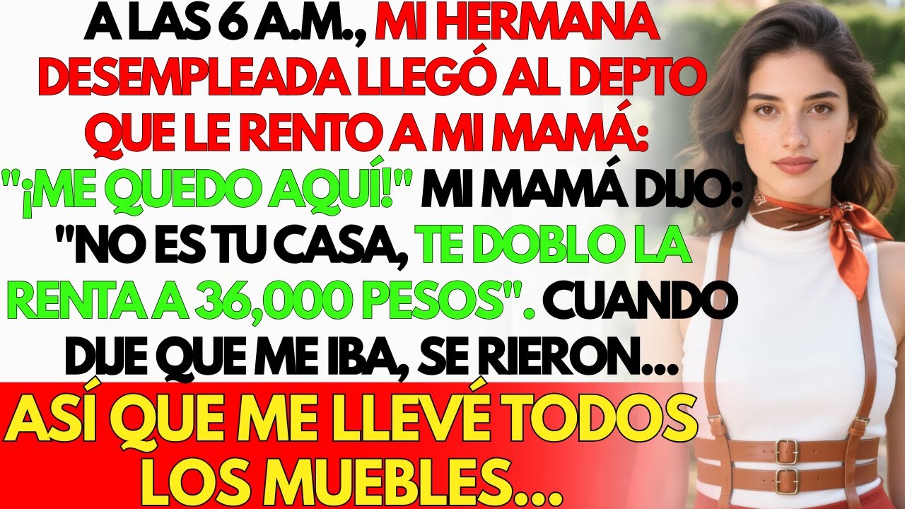 Mi hermana desempleada se metió al depa que le rento a mi mamá: “¡Me quedo aquí!” Mi mamá dijo...