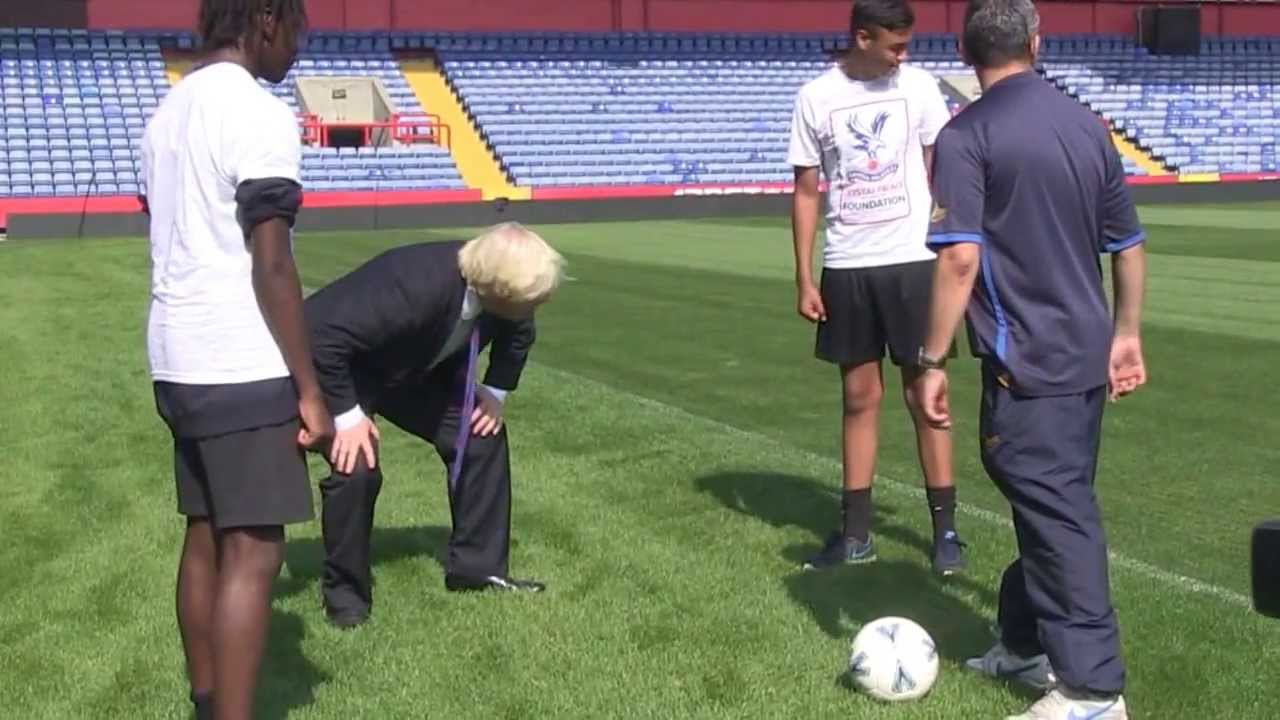 Boris Johnson Shows His Football Skills at Crystal Palace