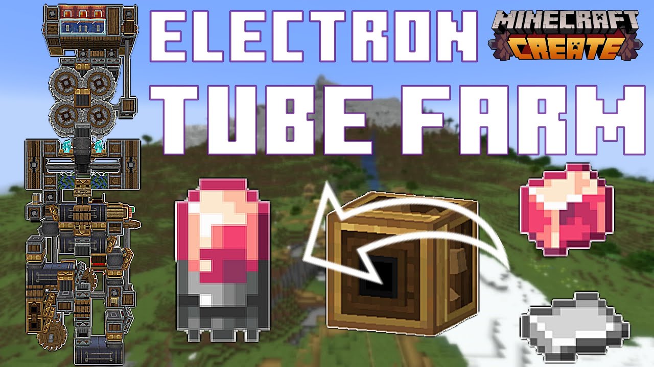Infinite Electron Tube Farm Tutorial - Minecraft: Create