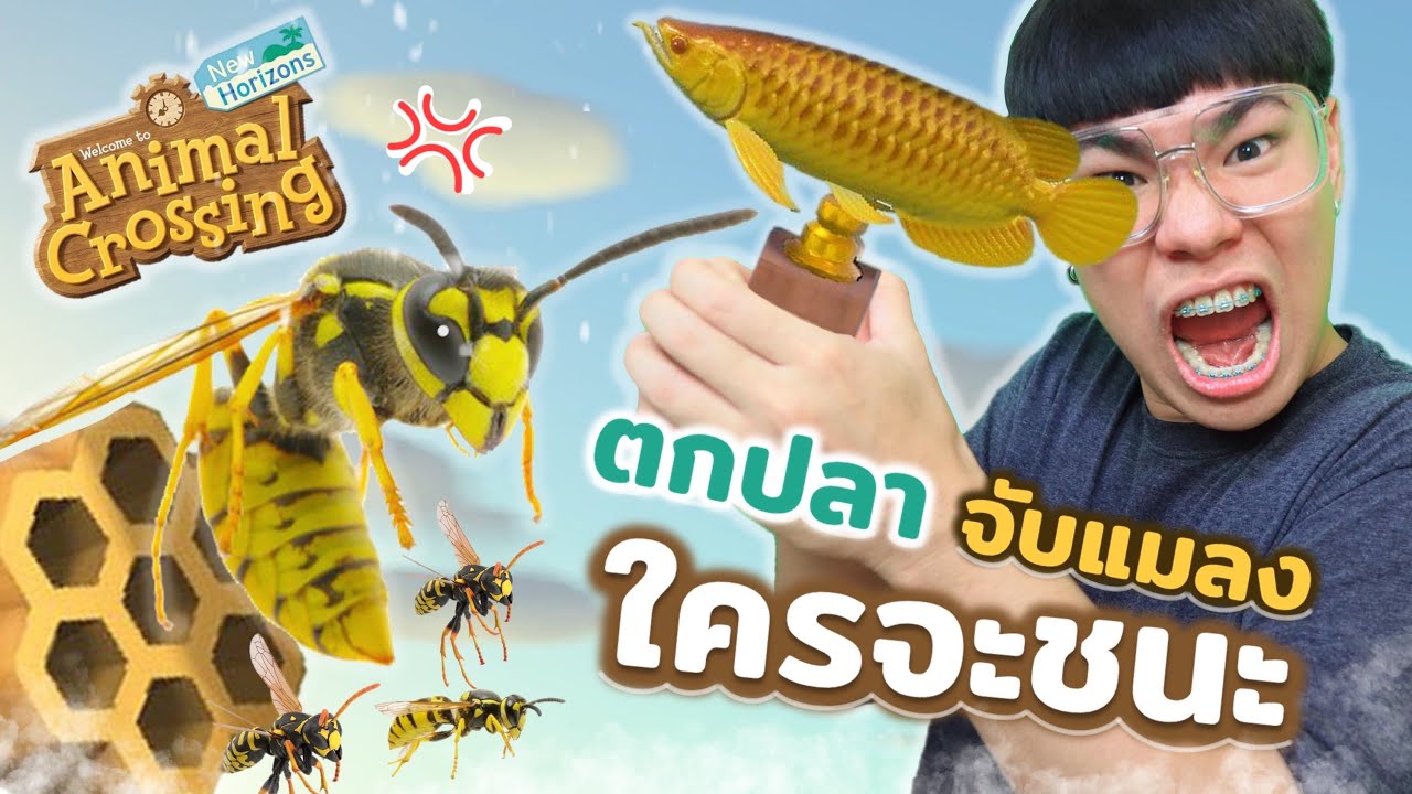 แข่งตกปลา จับแมลง !! ใครชนะได้ถ้วยทองคำ | Animal Crossing New Horizons