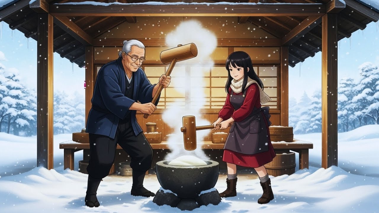 The Rhythm of Tradition | Hand-Pounded Mochi in the Deep Snow ❄️🔨