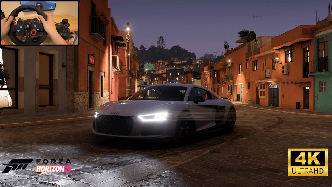 AUDI R8 | Driving & Relax | FH5 4K 60FPS Steering Wheel