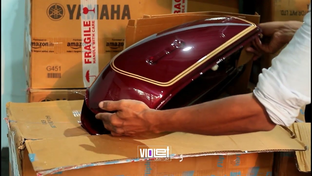 YAMAHA RX100 GENUINE FUEL TANK | VIOLET CUSTOM