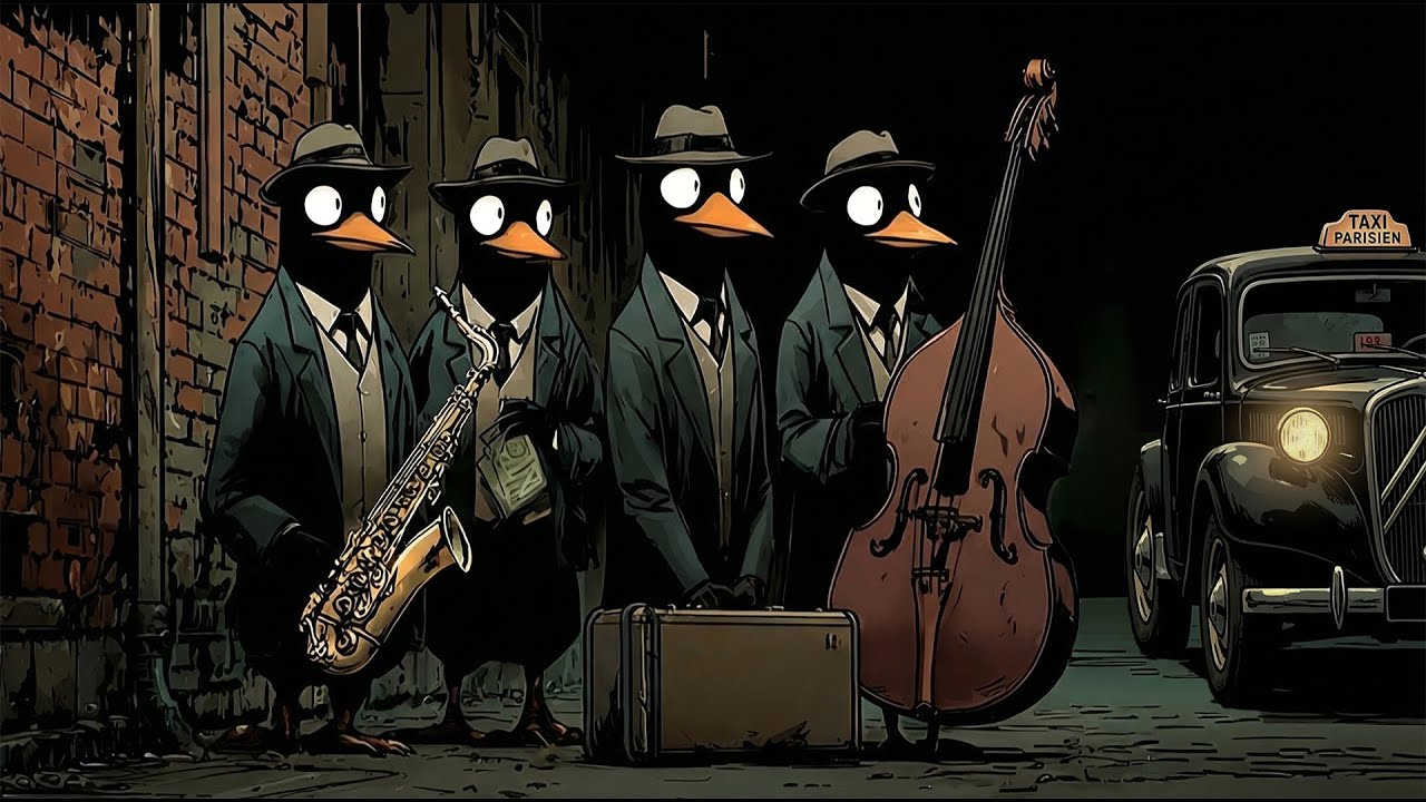 Penguins Deliver Rhythm on a Midnight Run – Jazz for Focus & Calm Study
