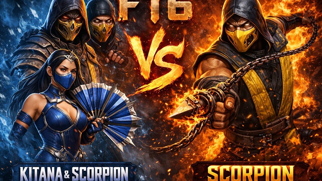 “FT6 PRO MATCH 💀 Scorpion vs Kitana + Scorpion | Final Brutal” mortal Kombat x