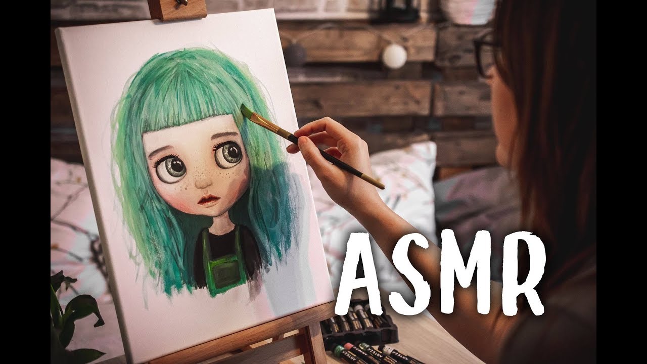 ** ASMR ** 🎨 painting onto a canvas