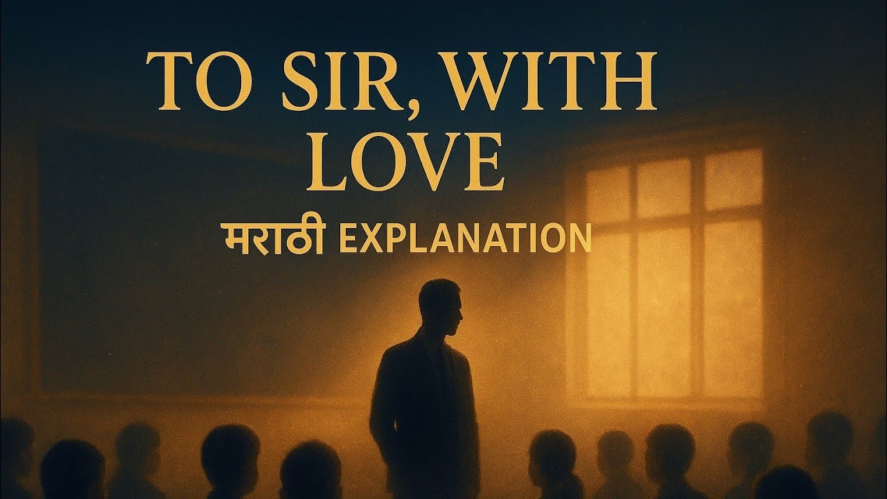 To sir with love Marathi Explanation 12th English Novel Maharashtra Board