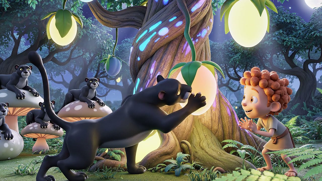 Cinco Pequeñas Panteras Arrastrándose | Canciones Infantiles y Rimas para Niños