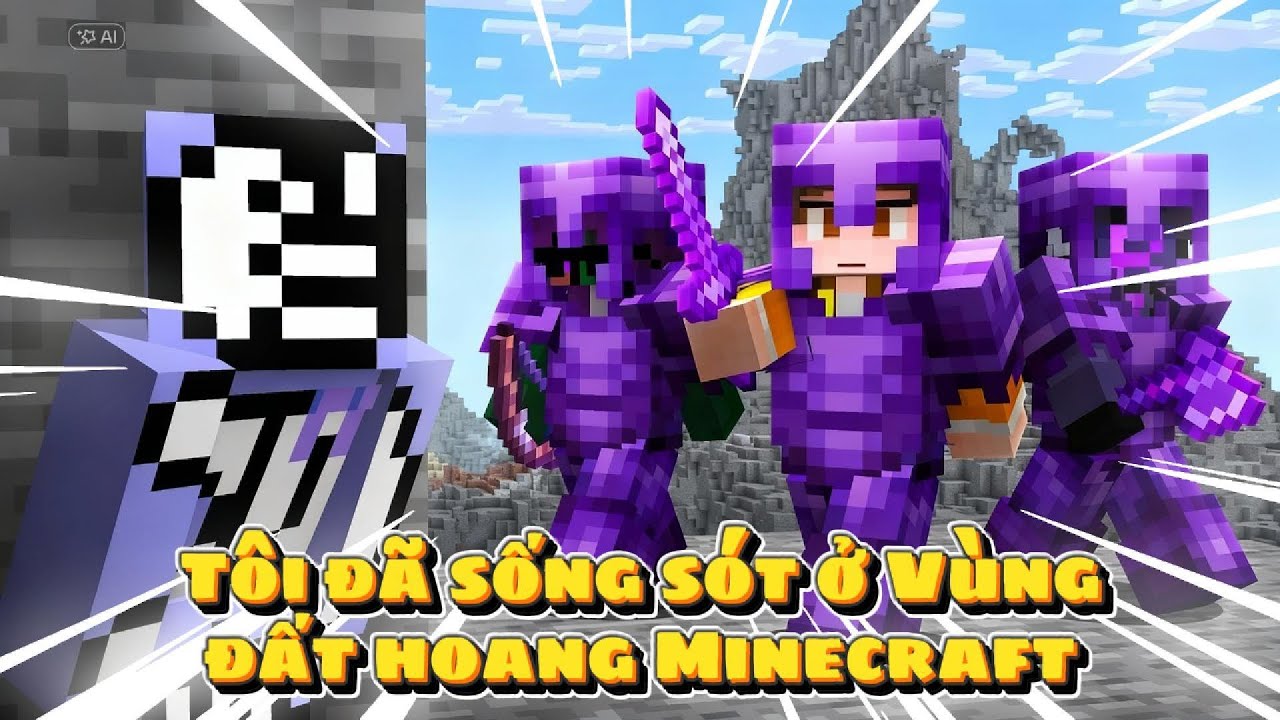 Tôi Đã Sống Sót Ở Vùng Đất Hoang Minecraft !