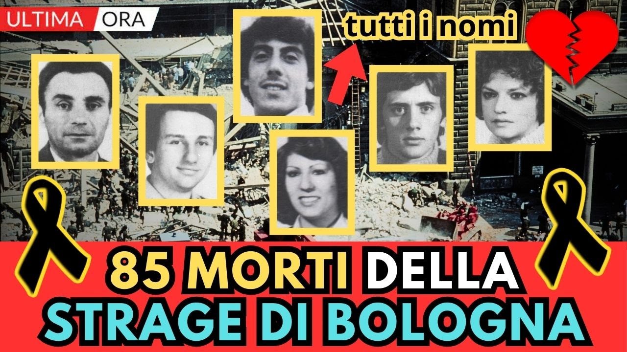 gli 85 MORTI vittime della STRAGE di BOLOGNA (2 agosto 1980)
