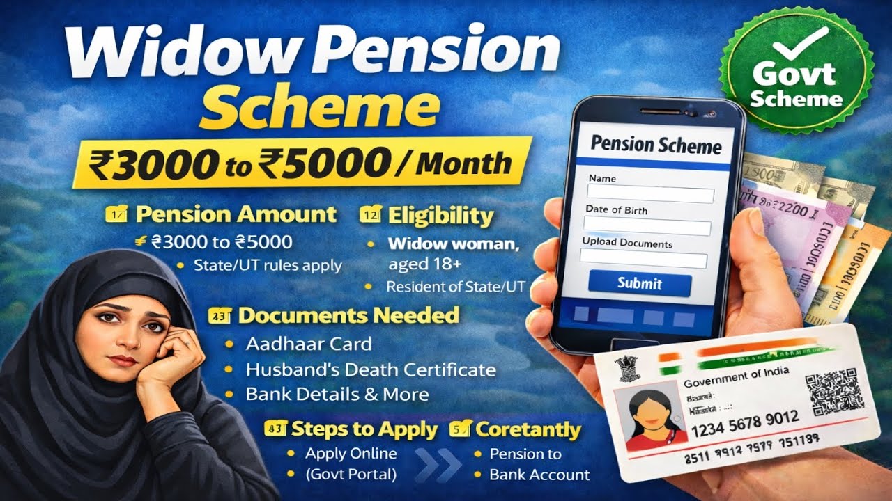 How to apply for Widow Pension Scheme #widow #pension 