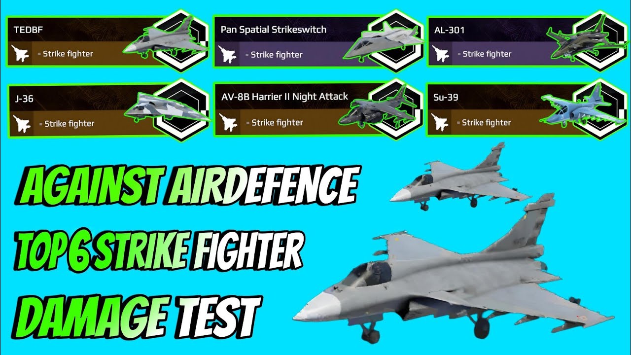Top 6 Strike Fighter Damage Test 🔥 Against Air Defense ☠️ - Modern Warships 