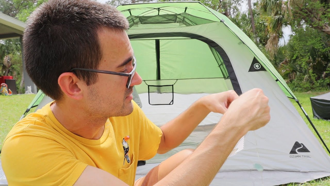 Building a Camping Tent Outside (ASMR)