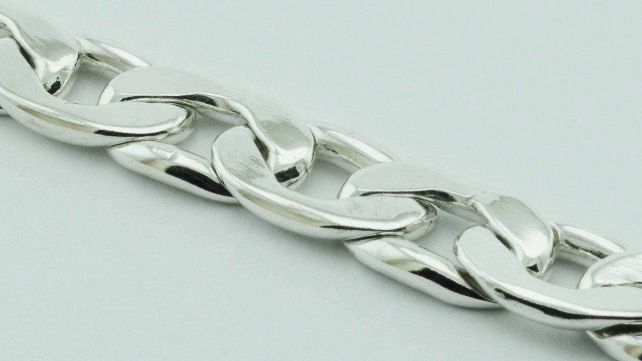 Handmade silver gourmette bracelet