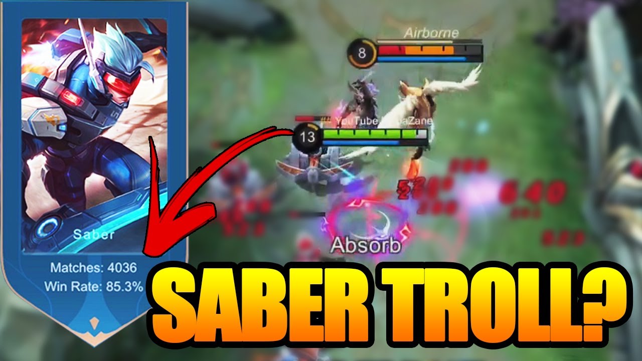 Trolling Saber on 28 Game Winstreak?! | Mobile Legends | MobaZane