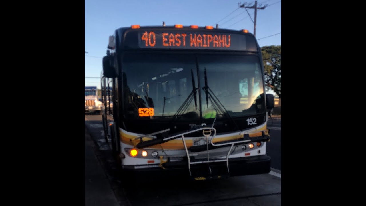 Thebus Honolulu Bus' 152 Route 40 East Waipahu New Flyer DE60LFR