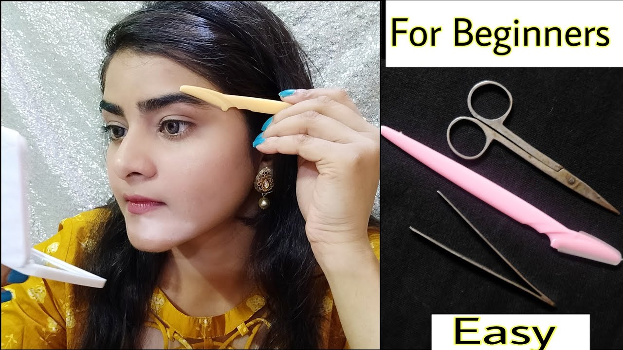 How to groom eyebrows AT Home | NO PAIN | Eyebrow threading for beginners | Ria Das