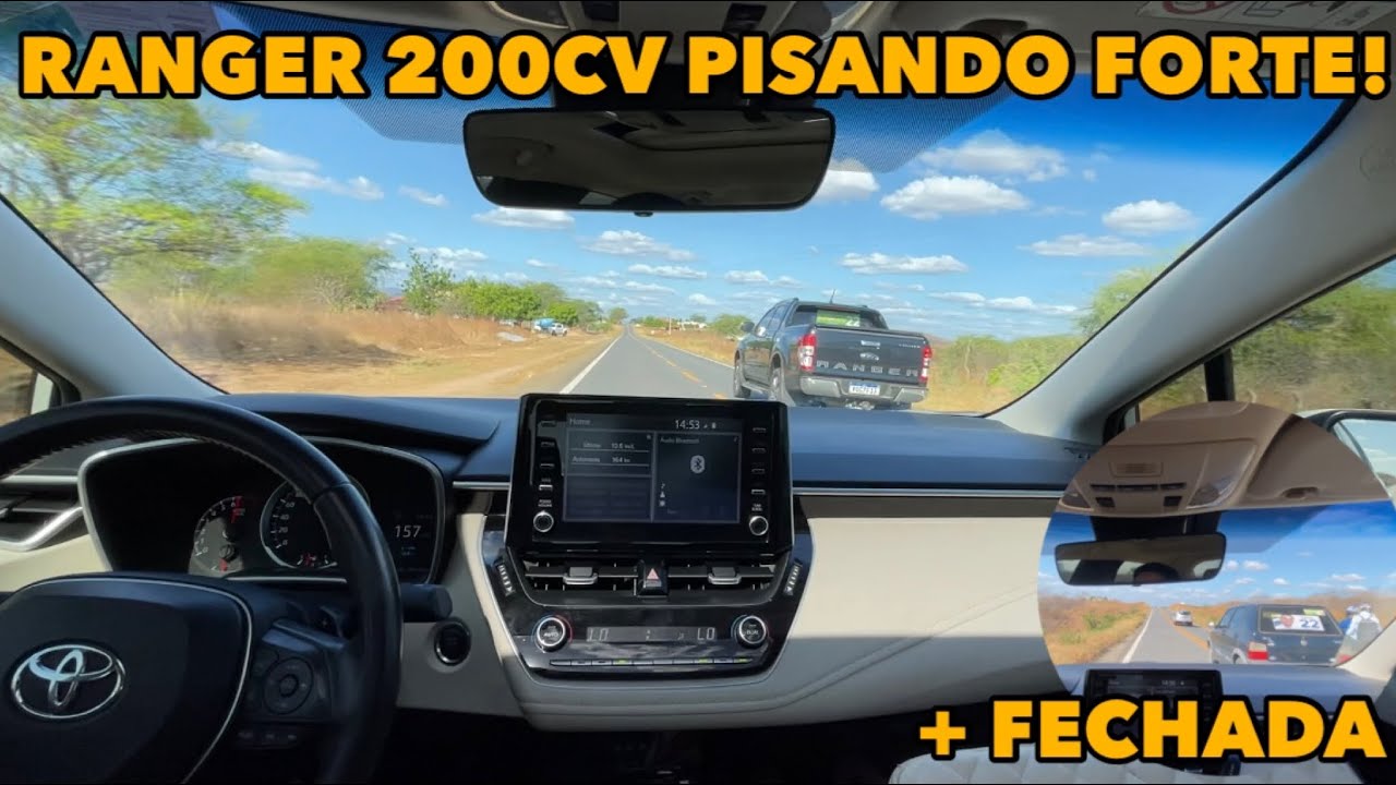 RANGER 200CV TENTOU DÁ TACA NO COROLLA 177CV! QUASE DEU MERD* 🤯