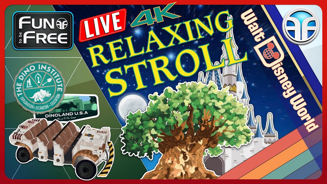 🔴 LIVE: Relaxing Stroll Through Walt Disney World (Magic Kingdom + Animal Kingdom) [4K]