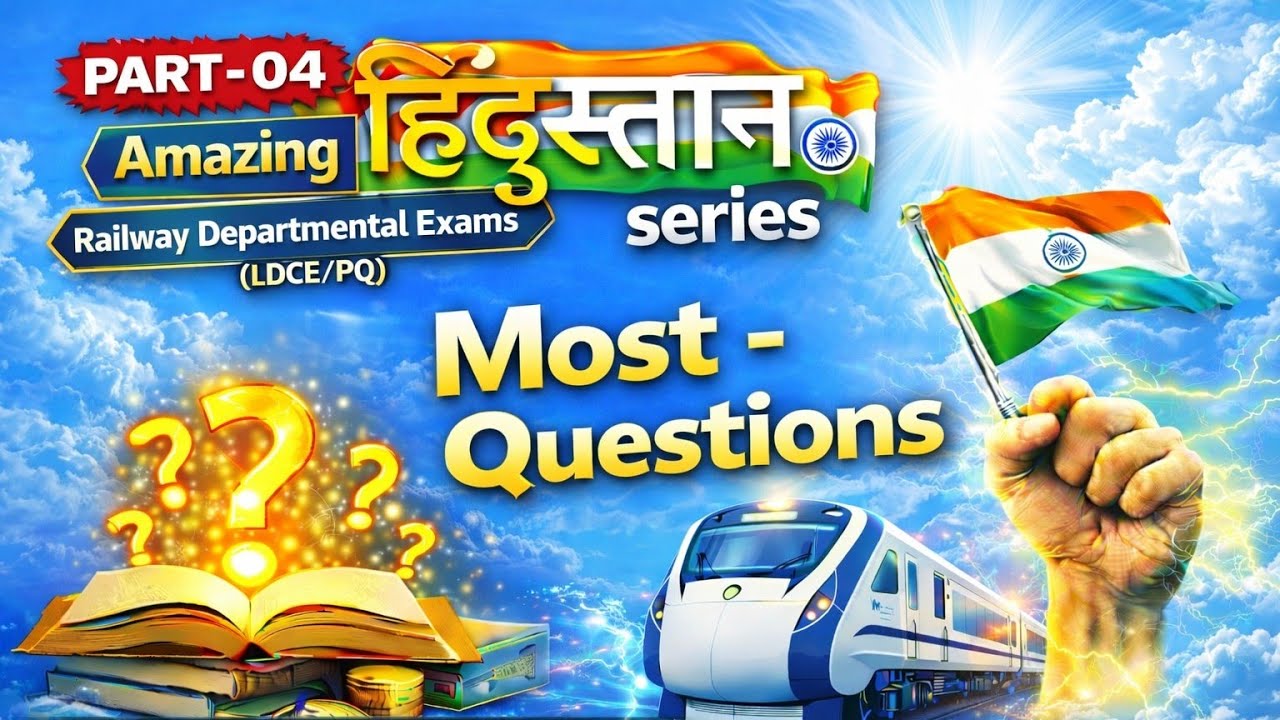 Hindustan Series !! (हिंदुस्तान) PART - 4 !! Amazing !! Railway Departmental Exams (LDCE/PQ) !! R.V.