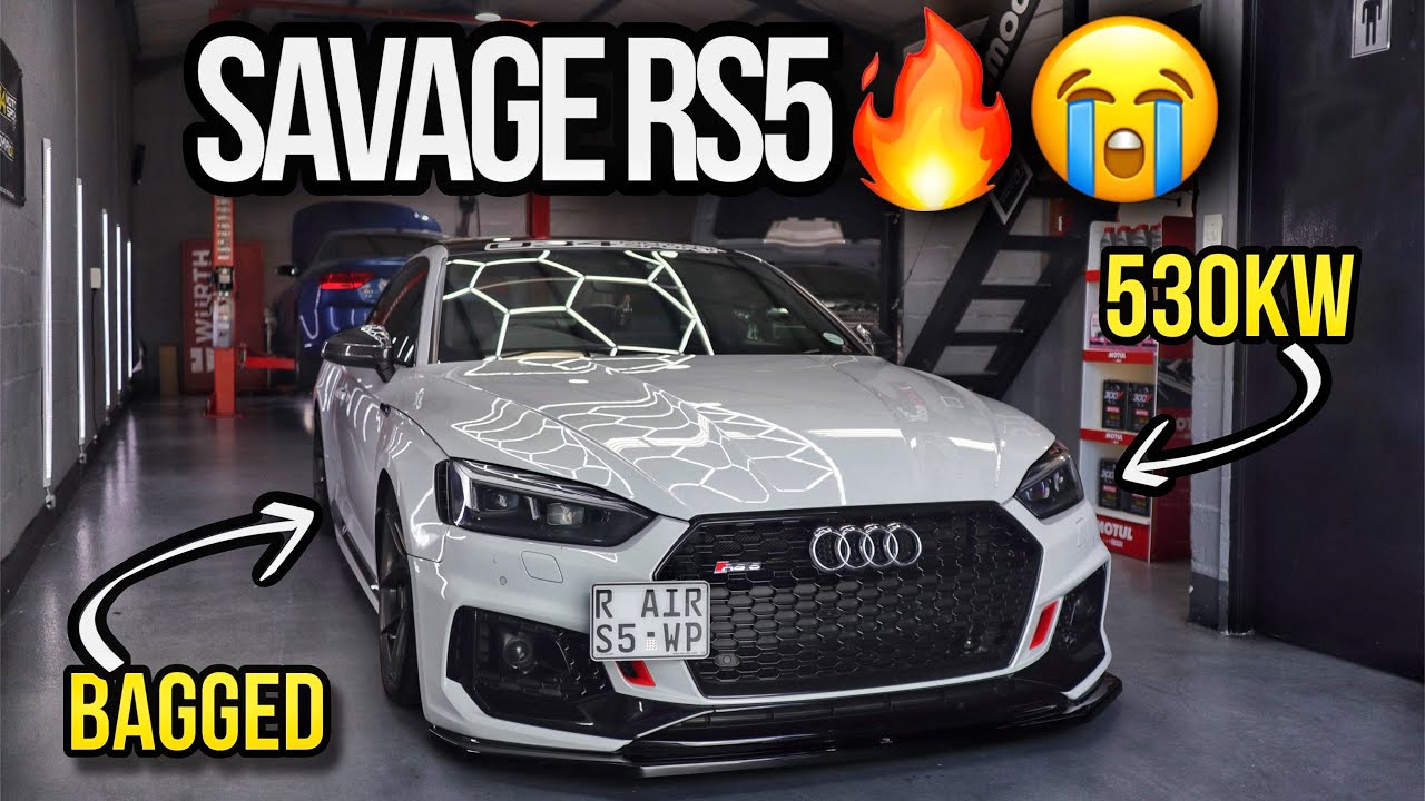 Bagged Audi RS5 smashing a 10 Second quarter mile for breakfast 😳🔥 **INSANE BUILD**